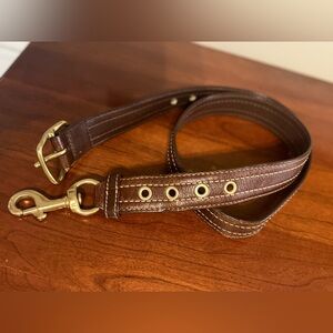 Vintage Coach “Duffle” Purse Strap, Brown Leather w/ Brass